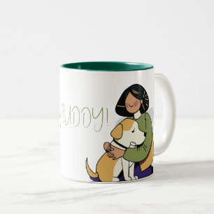 I Kärlek My Hund - Female utgåva 2 Två-Tonad Mugg
