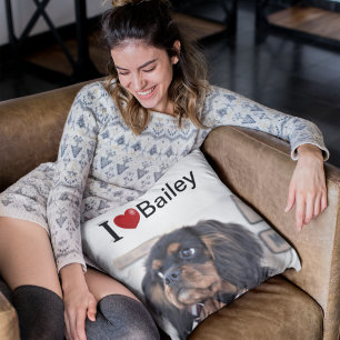 I Kärlek My Hund-foto Kudde