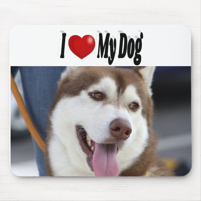 I Kärlek My Hund-foto Musmatta (Framsidan)