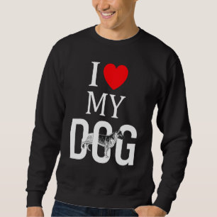 I Kärlek My Hund German Shepherd Watchdog Guarddog Lång Ärmad Tröja