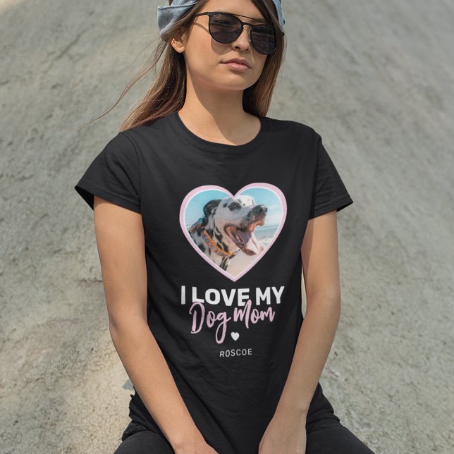 I Kärlek My Hund Heart Photo T Shirt (Skapare uppladdad)