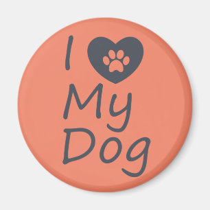 I Kärlek My Hund HUND ÄLSKARE Magnet