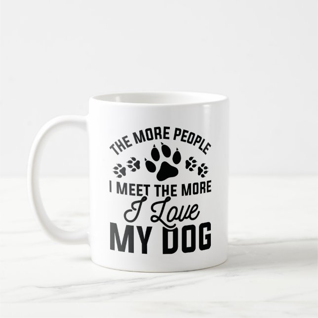 I Kärlek My Hund Kaffemugg (Vänster)