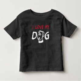 I Kärlek My Hund med hund illustration Småbarn T-s T Shirt