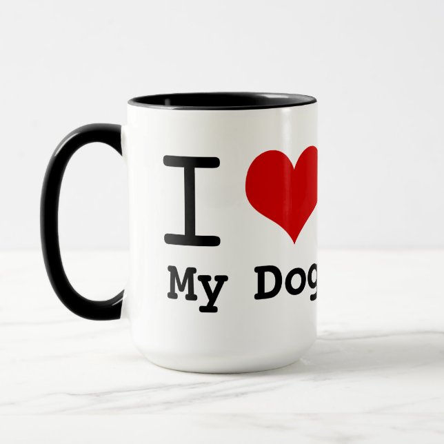I kärlek My Hund Mugg (Vänster)