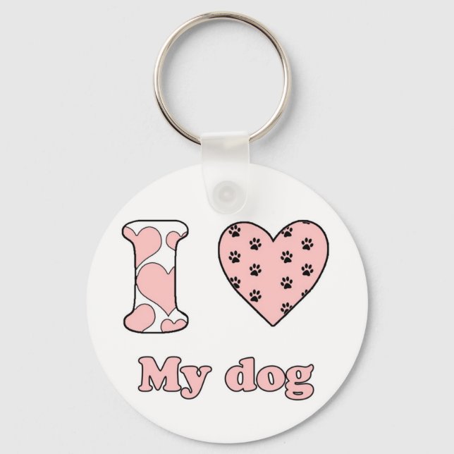 I kärlek My hund Nyckelring (Framsida)