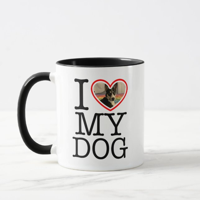 I Kärlek My Hund Personlig Mugg (Vänster)