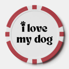 I Kärlek My Hund Poker Marker
