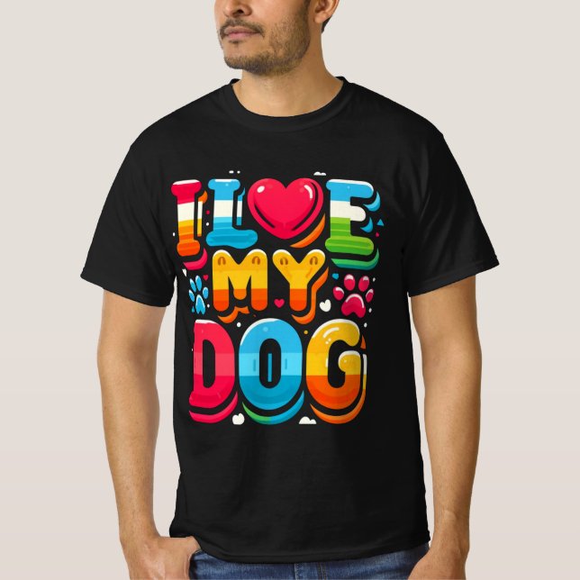 I Kärlek My Hund T Shirt (Framsida)