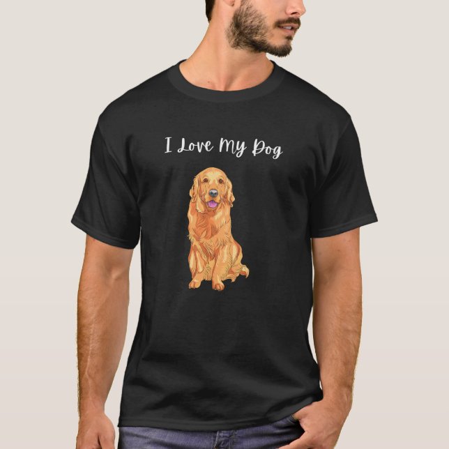 I Kärlek My Hund T Shirt (Framsida)