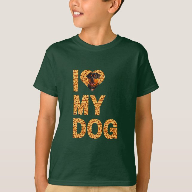 i kärlek my hund t shirt (Framsida)