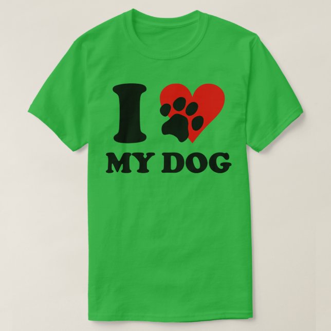 I Kärlek My Hund T Shirt (Design framsida)