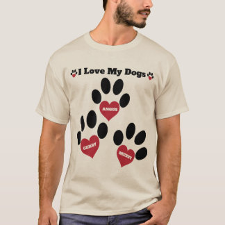 I Kärlek My Hundar, Hundälskare Anpassningsbar Bro T Shirt