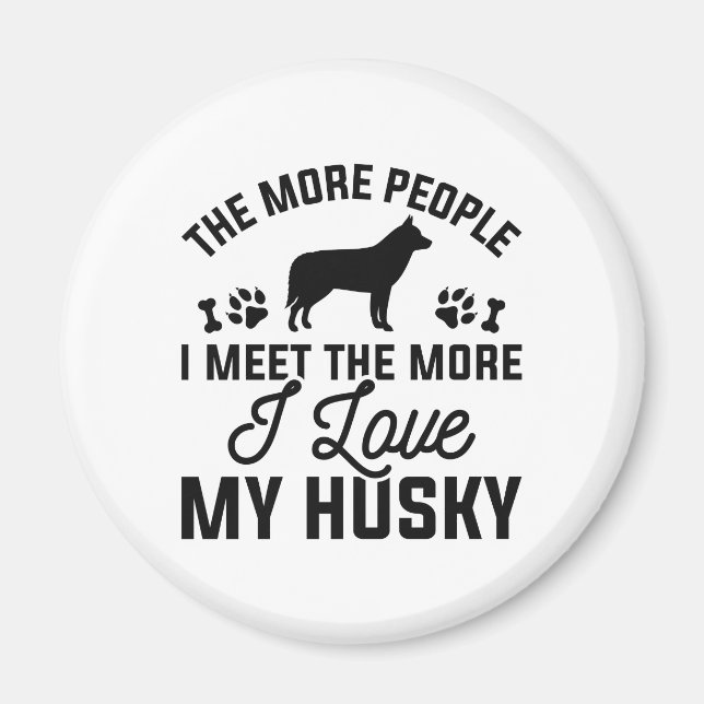 I Kärlek My Husky Magnet (Framsidan)