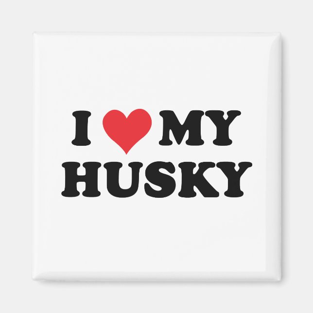 I Kärlek My Husky Magnet (Framsidan)