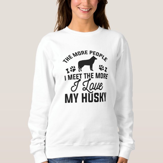 I Kärlek My Husky T Shirt (Framsida)