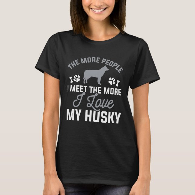 I Kärlek My Husky T Shirt (Framsida)