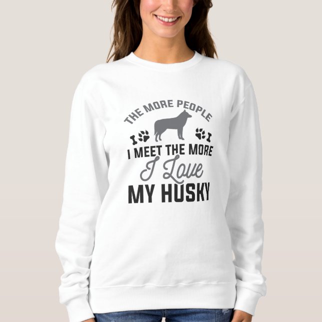 I Kärlek My Husky T Shirt (Framsida)