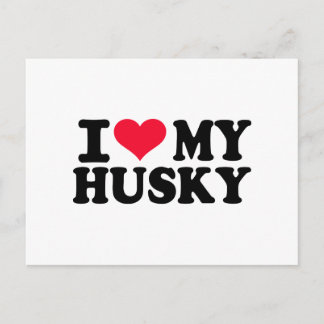 I kärlek my Husky Vykort