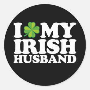 I Kärlek My Irish Make par St patrick's day Runt Klistermärke