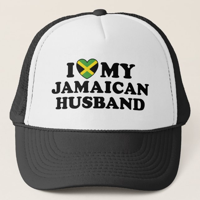 I Kärlek My Jamaican Make Truckerkeps (Framsida)