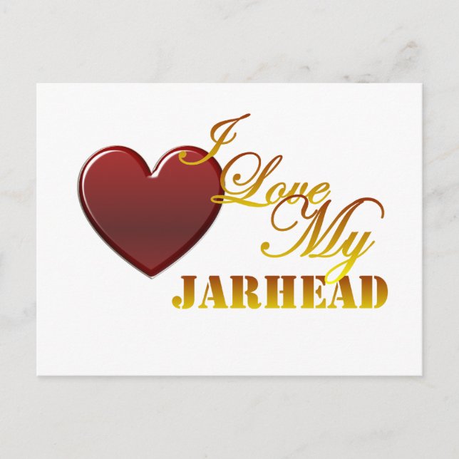 I Kärlek My Jarhead 1 Vykort (Framsida)