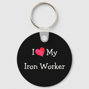 I Kärlek My Järn Worker Nyckelring