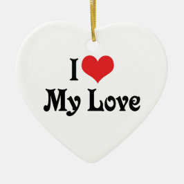 I Kärlek My Kärlek Julgransprydnad Keramik