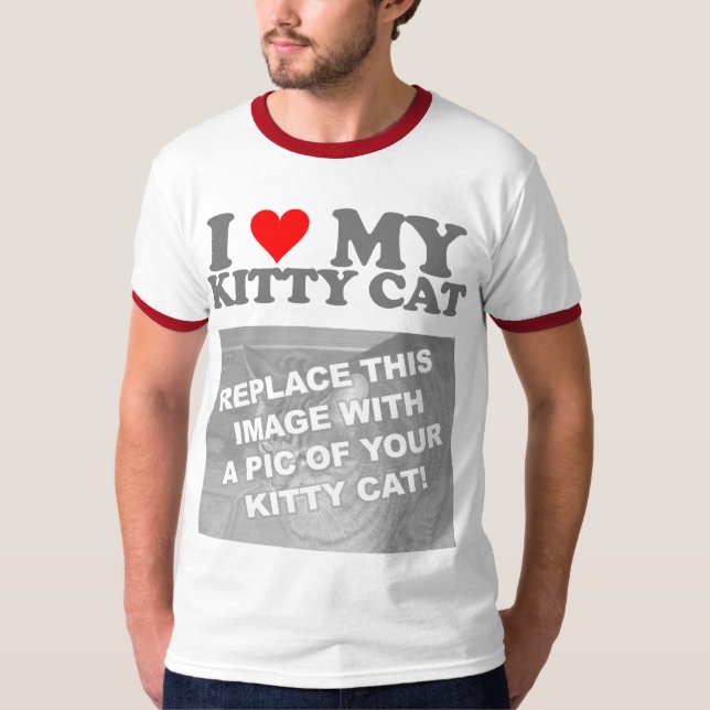 I Kärlek My Kattunge T Shirt (Framsida)