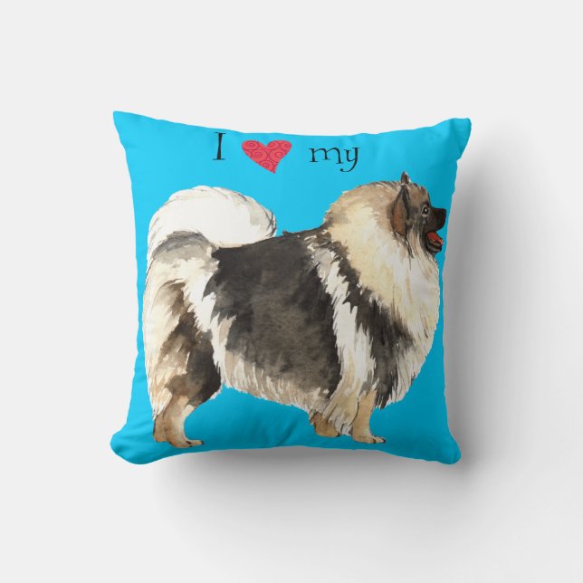 I Kärlek my Keeshond Kudde (Framsida)