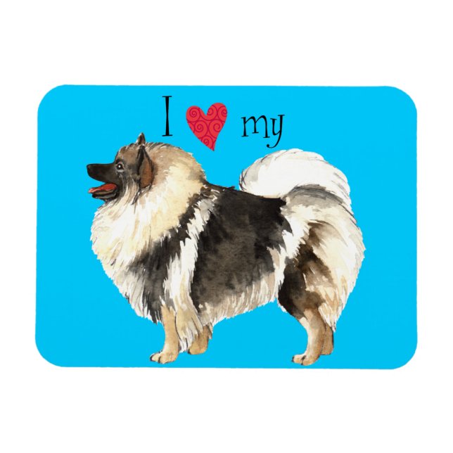 I Kärlek my Keeshond Magnet (Horisontell)