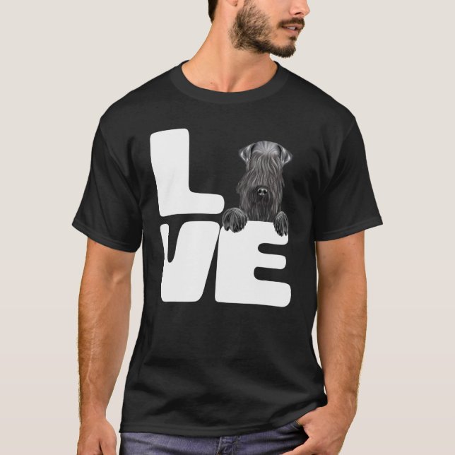 I Kärlek My Kerry Blue Terrier Hund T Shirt (Framsida)