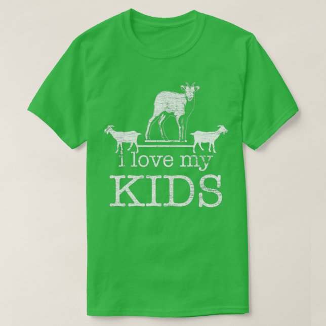 I Kärlek My Kids Goat (2) T Shirt (Design framsida)