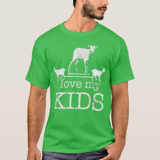 I Kärlek My Kids Goat (2) T Shirt