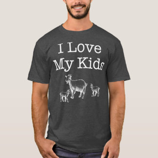 I Kärlek My Kids Goat Farming T Shirt