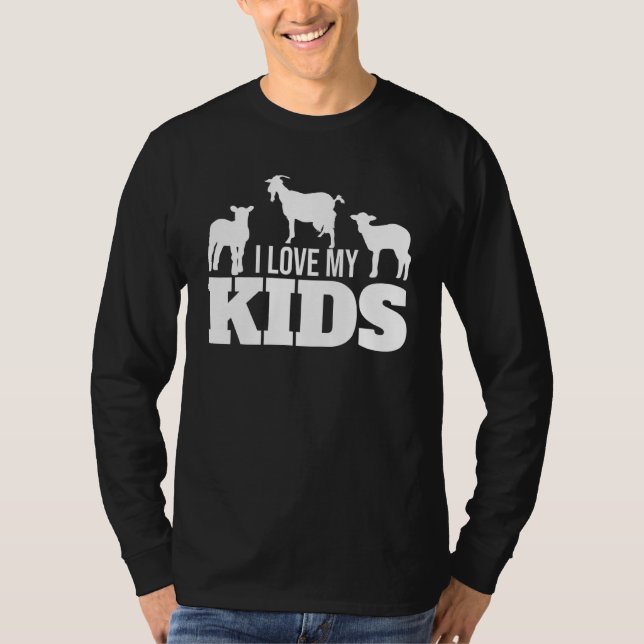 I Kärlek My Kids Goat T Shirt (Framsida)