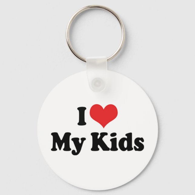 I Kärlek My Kids Keychain Nyckelring (Framsida)