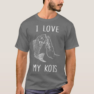 I Kärlek My Kois Koi Pappa Fish Pappa Fisher Angle T Shirt