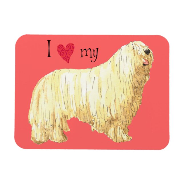 I Kärlek my Komondor Magnet (Horisontell)