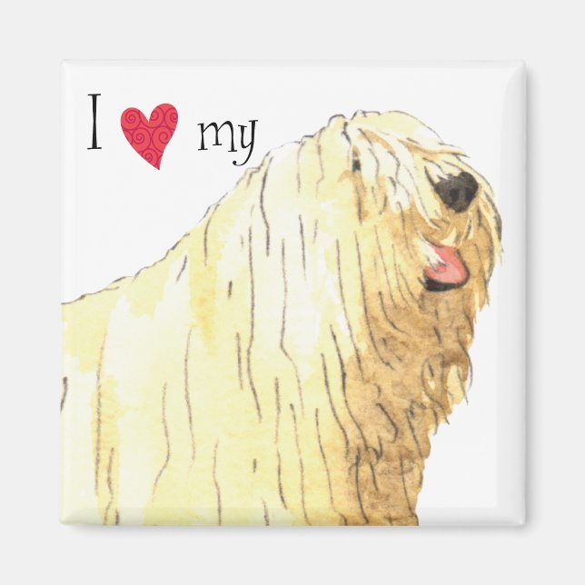 I Kärlek my Komondor Magnet (Framsidan)