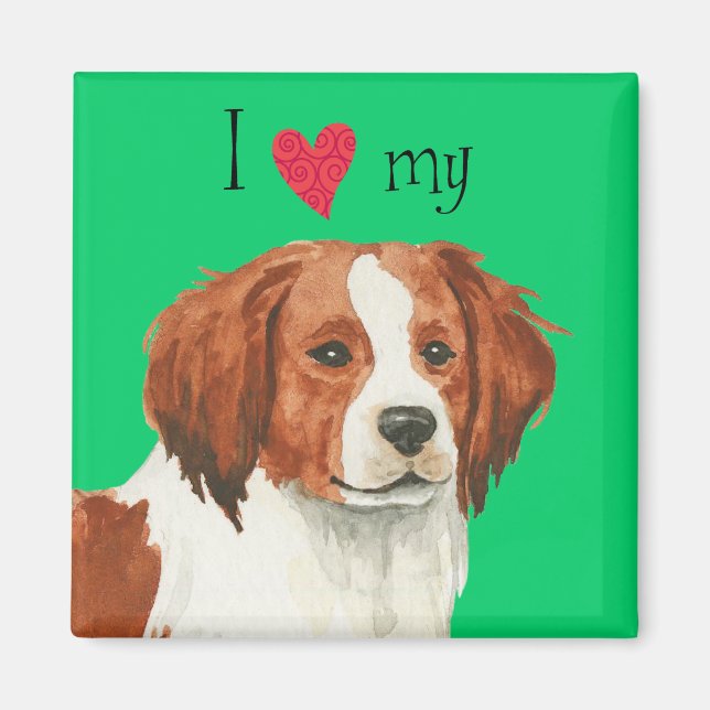 I Kärlek my Kooikerhondje Magnet (Framsidan)