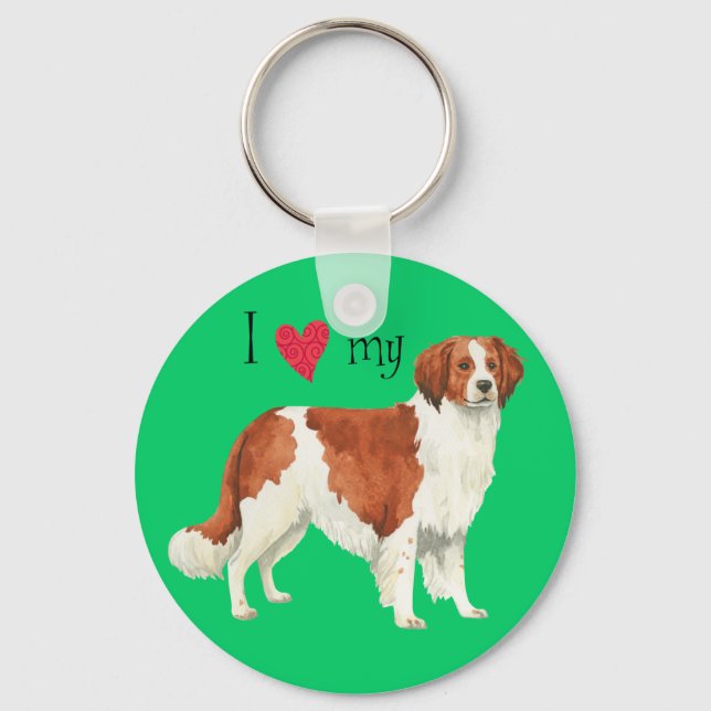 I Kärlek my Kooikerhondje Nyckelring (Framsida)