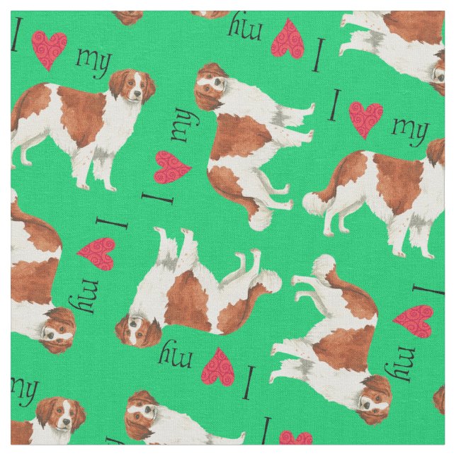 I Kärlek my Kooikerhondje Tyg (Närbild)