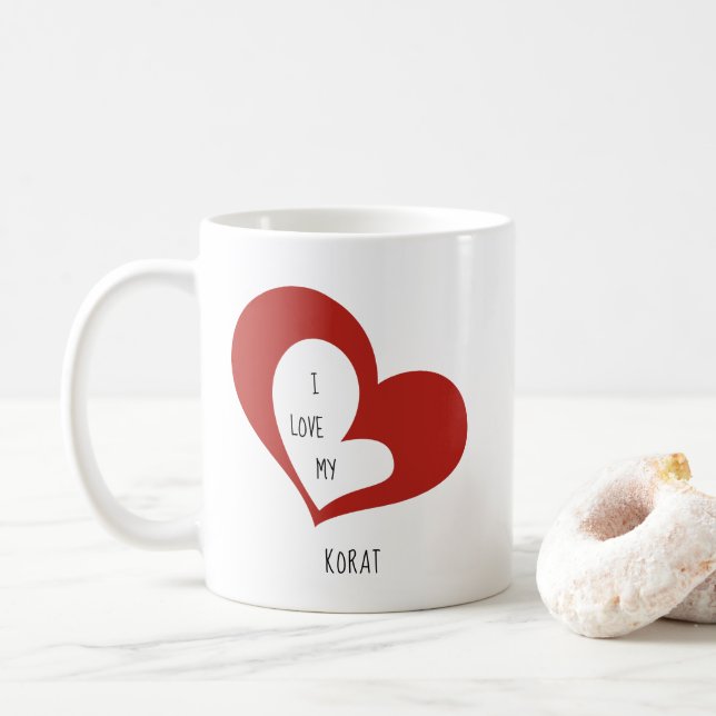 I Kärlek My Korat Cat Kaffemugg (Med munk)