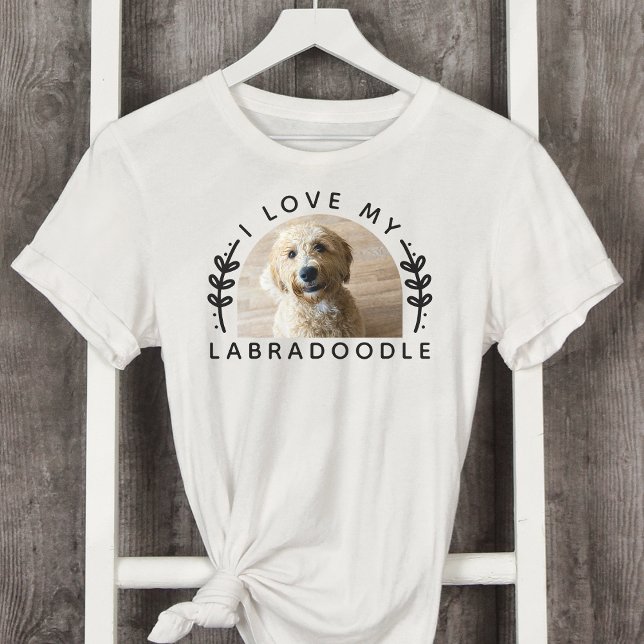 I Kärlek My Labradoodle Hund Photo T Shirt (Skapare uppladdad)