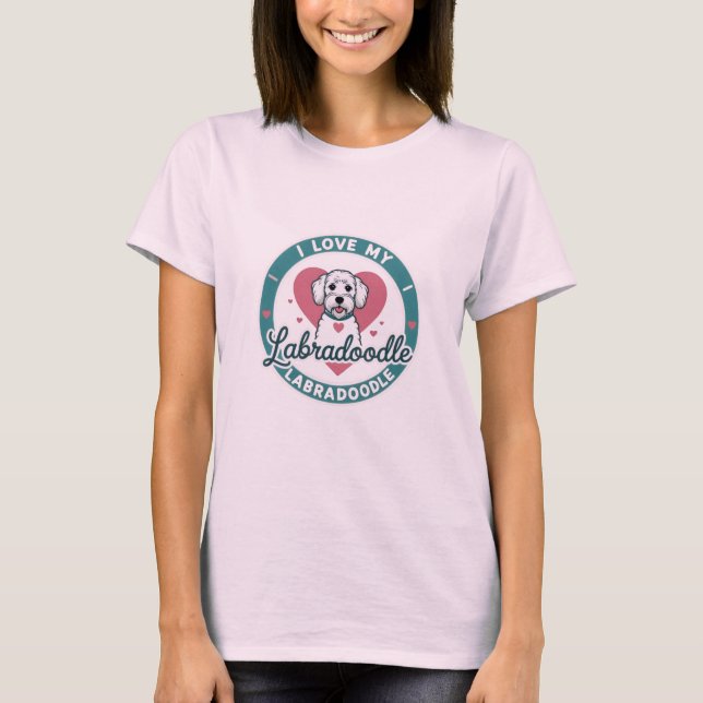I Kärlek My Labradoodle T-Shirt (Framsida)