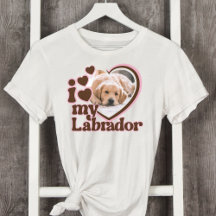 I Kärlek My Labrador Anpassningsbar Rosa Heart Pho