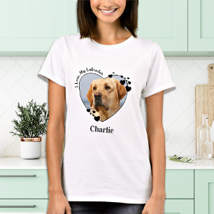 I Kärlek My Labrador Hund personalize Heart Pet Ph T Shirt