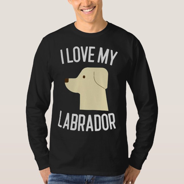 I Kärlek My Labrador Hund T Shirt (Framsida)