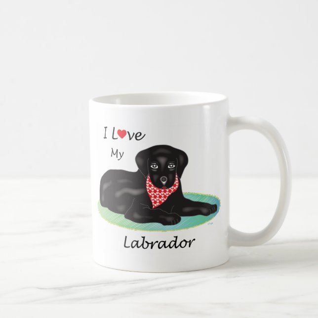 I kärlek my Labrador Kaffemugg (Höger)